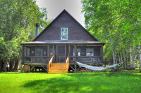 Casino Cabin in the Barker Loop Cottage with its own private sandy beach