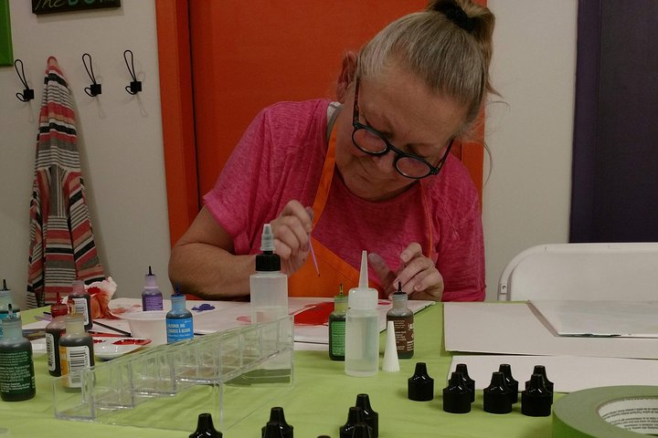 Alcohol Ink Landscape Art Class In Estes Park - thumb 2