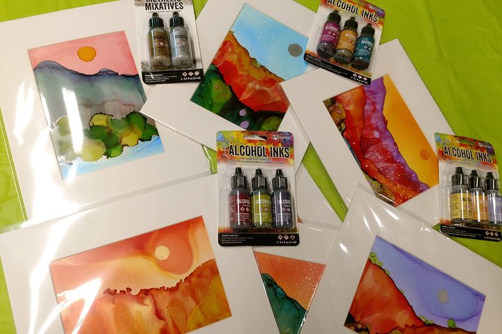 Alcohol Ink Landscape Art Class In Estes Park - thumb 4