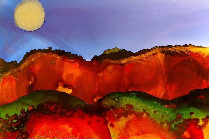 Alcohol Ink Landscape Art Class In Estes Park - thumb 5